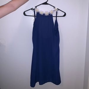 Navy blue sunflowers dress